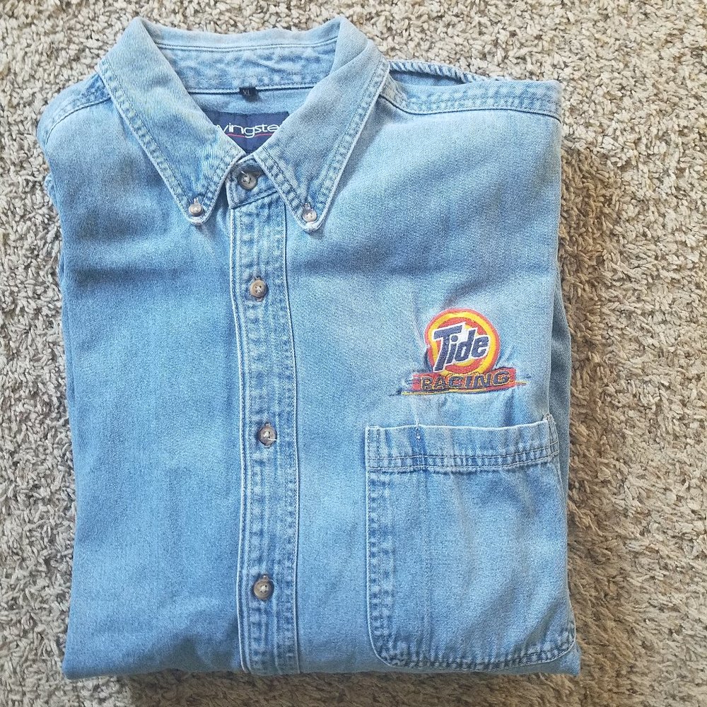 Men's Vtg. Tide Racing Denim Button Down